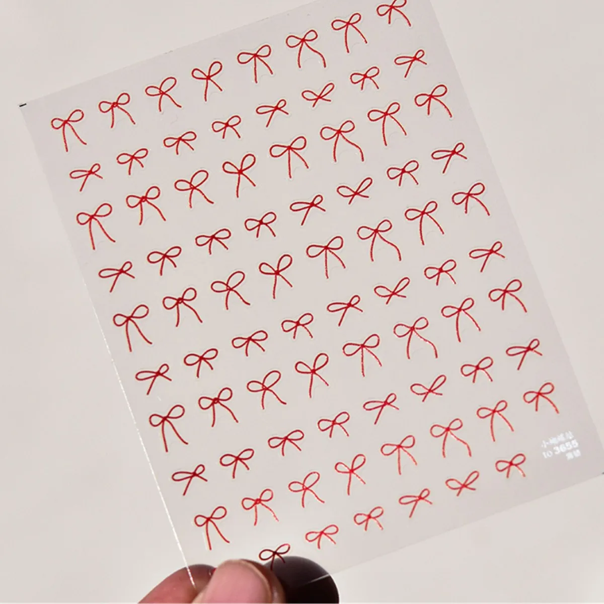 1pcs 5D Japanese Fashion Cartoon Mini Bow Nail Art Stickers Red Black White Ribbon Nail Decorations Decals DIY Nail Accessories image 6