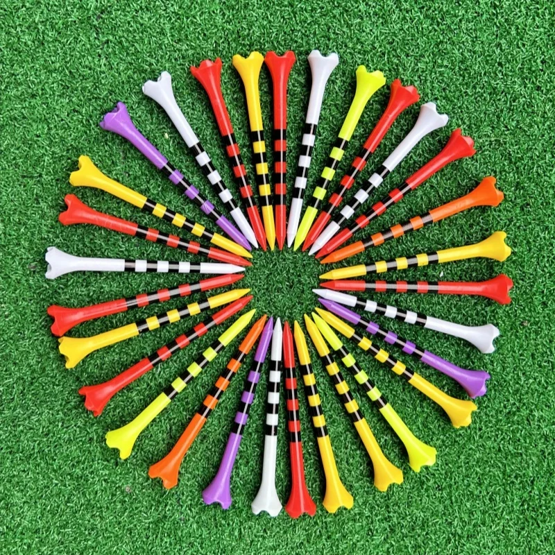 20PCS Golf Ball TEE Plastic Durable Multiple Color Mixed Shipping Professional Golf Ball Base Course Accessories Golf Studs