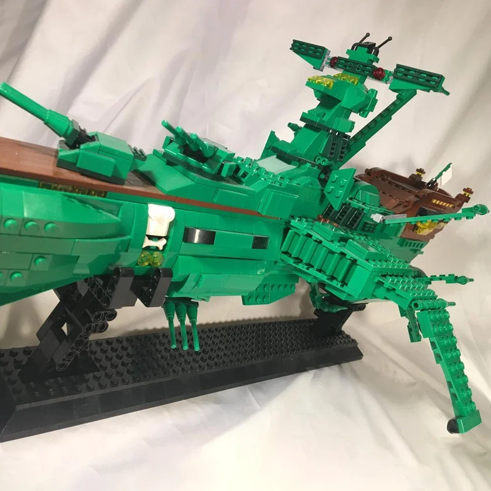 BuildMOC Capitani Harlock Building Blocks Modello Atlantis Crocieri di classe Atlantas Mattoni Assemblati Contenitore di Trasporto Giocattolo Regalo per bambini