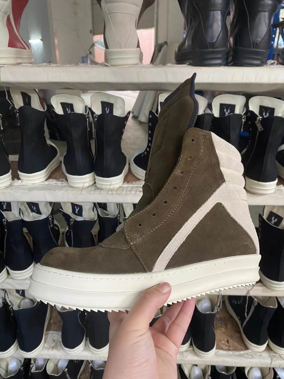 Men's And Women's Brown Beige Suede Inverted Triangle Casual Shoes Sports Quality Fashion Design
