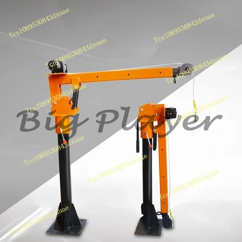 Vehicle Crane Outdoor Household Hydraulic Electric Small Cantilever 360 Degree Lifting Hoist