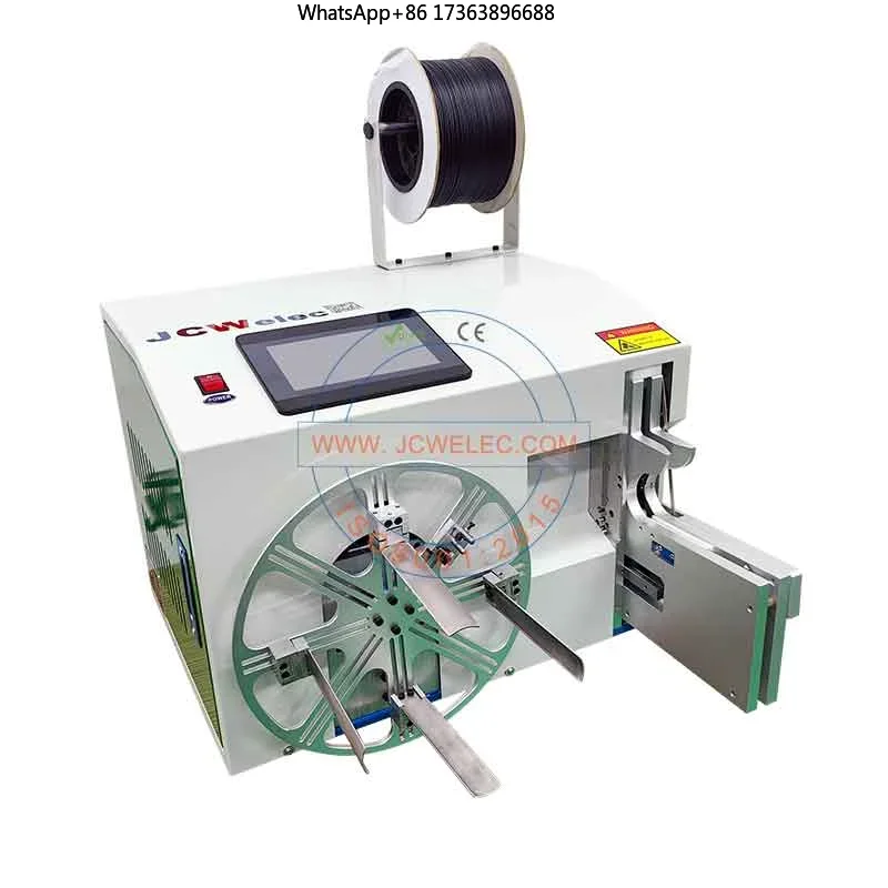 JCW-WB02 Automatic Cable Harness Wrap Tape Winding Machine and Electronic Wire Touch Screen Single Tie Machine