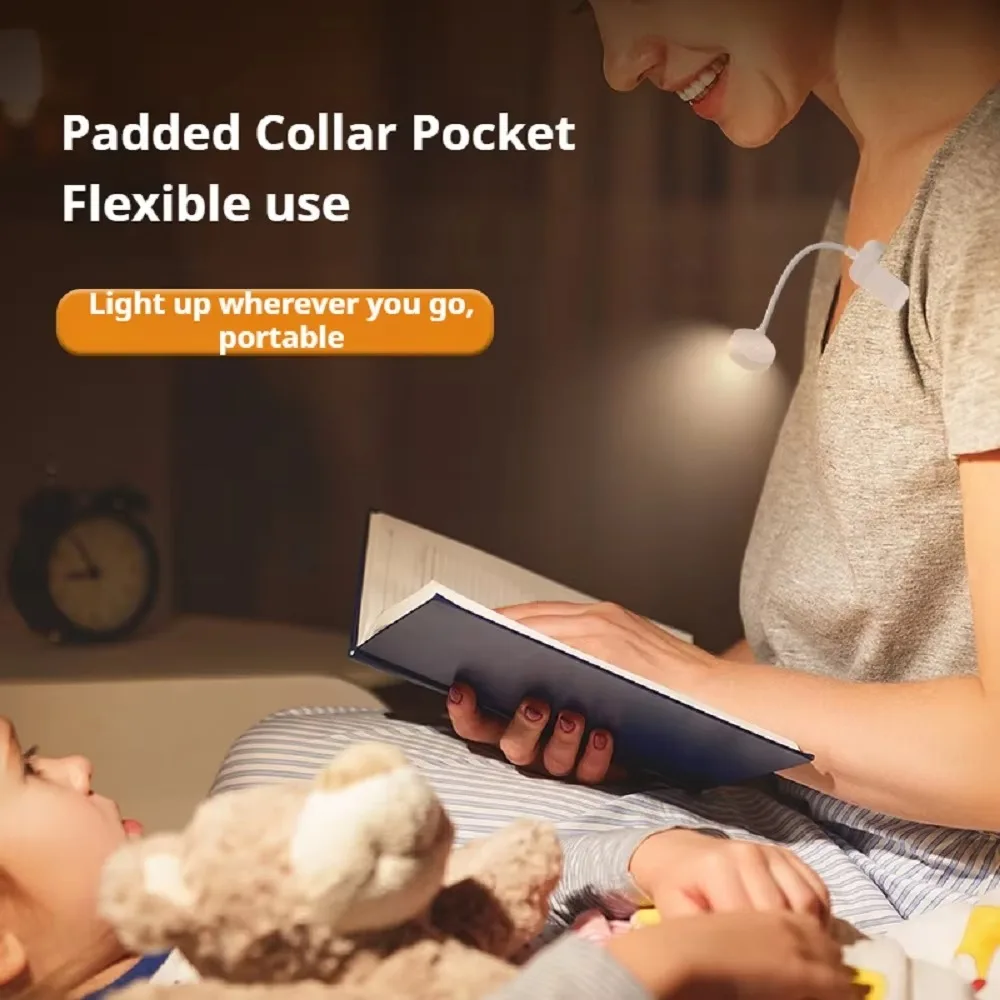 3 Colors LED Book Clip Lights Stepless Dimmable Eye Protection Reading Lamp with Clip Mini Folding Clamp Night Light Home