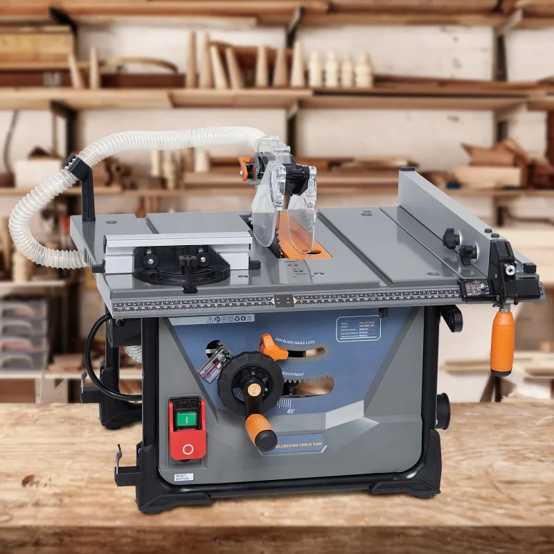 Table Saw for Jobsite, 15A 8.5 inch Table Saw Cutting Speed up to 5000RPM，2000W Tablesaw for DIY Woodworking Furniture Making