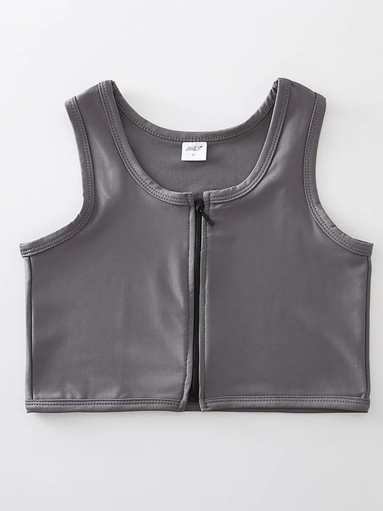 رابط للصدر بسحاب أمامي للصبيان المثليات ، رابط ثدي جيد التهوية ، ضمادة قصيرة ، تأثيري ، 3 ألوان