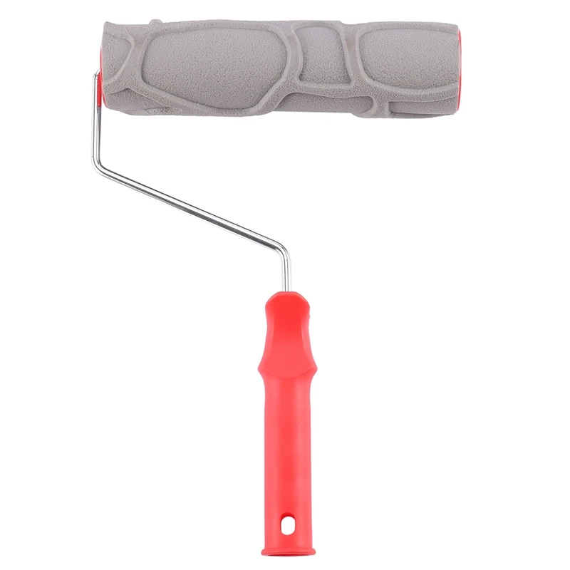 BAAJ-Stone Texture Rubber Embossed Paint Roller Brush Hand Tool Indoor And Outdoor Home Bedroom DIY Wall Decoration Tool