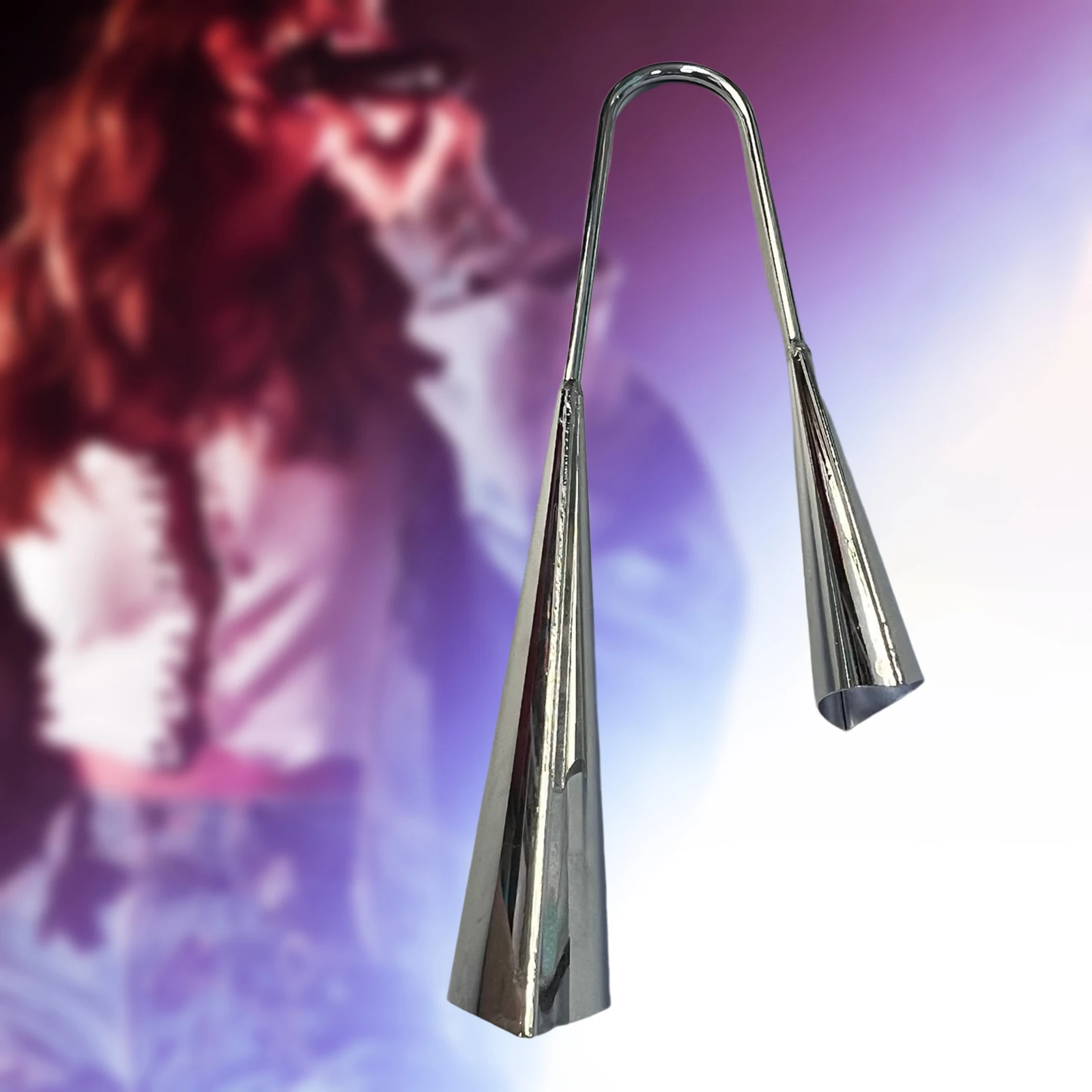 Tradycyjny Instrument perkusyjny Duable Cowbell Instrument muzyczny Agogo dzwon metalowy podwójny dzwon prezent urodzinowy dla dorosłych