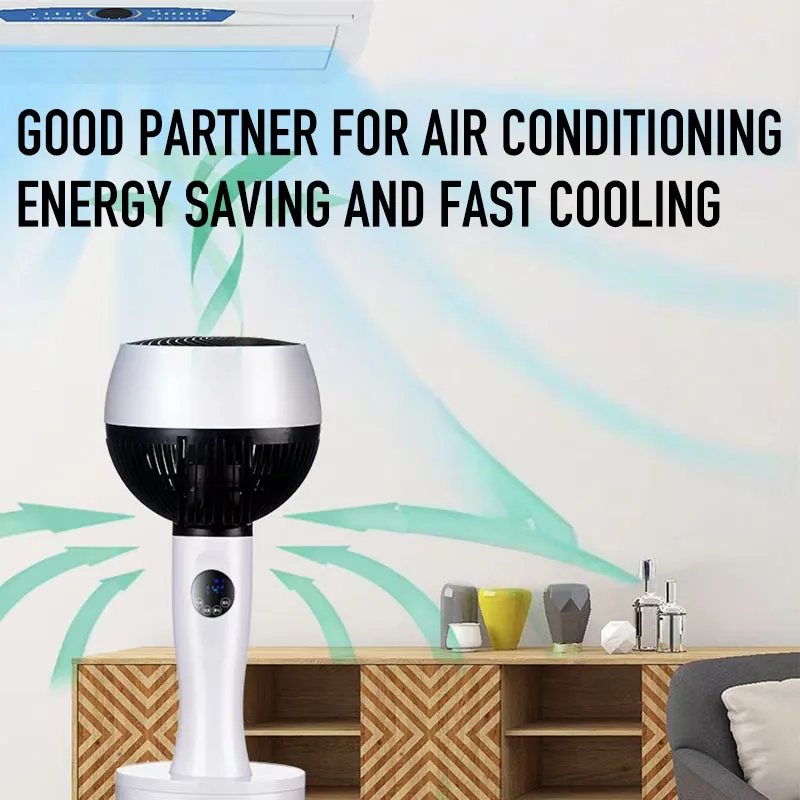 Ventilador enfriador de aire y agua eléctrico con temporizador de Control RC, Material ABS de 50W, ventilador de mesa de humidificación de 120 grados, eficiente