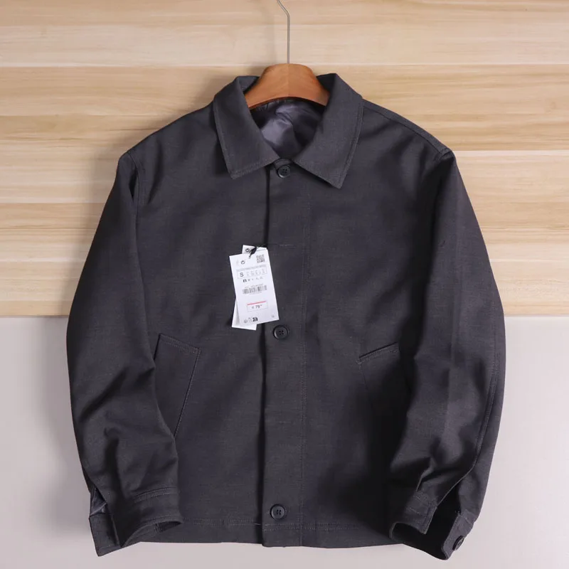 

Мужская весенняя куртка с классическим воротником и длинными рукавами, универсальная повседневная модель с высокой талией, китайский бренд ex Jaet