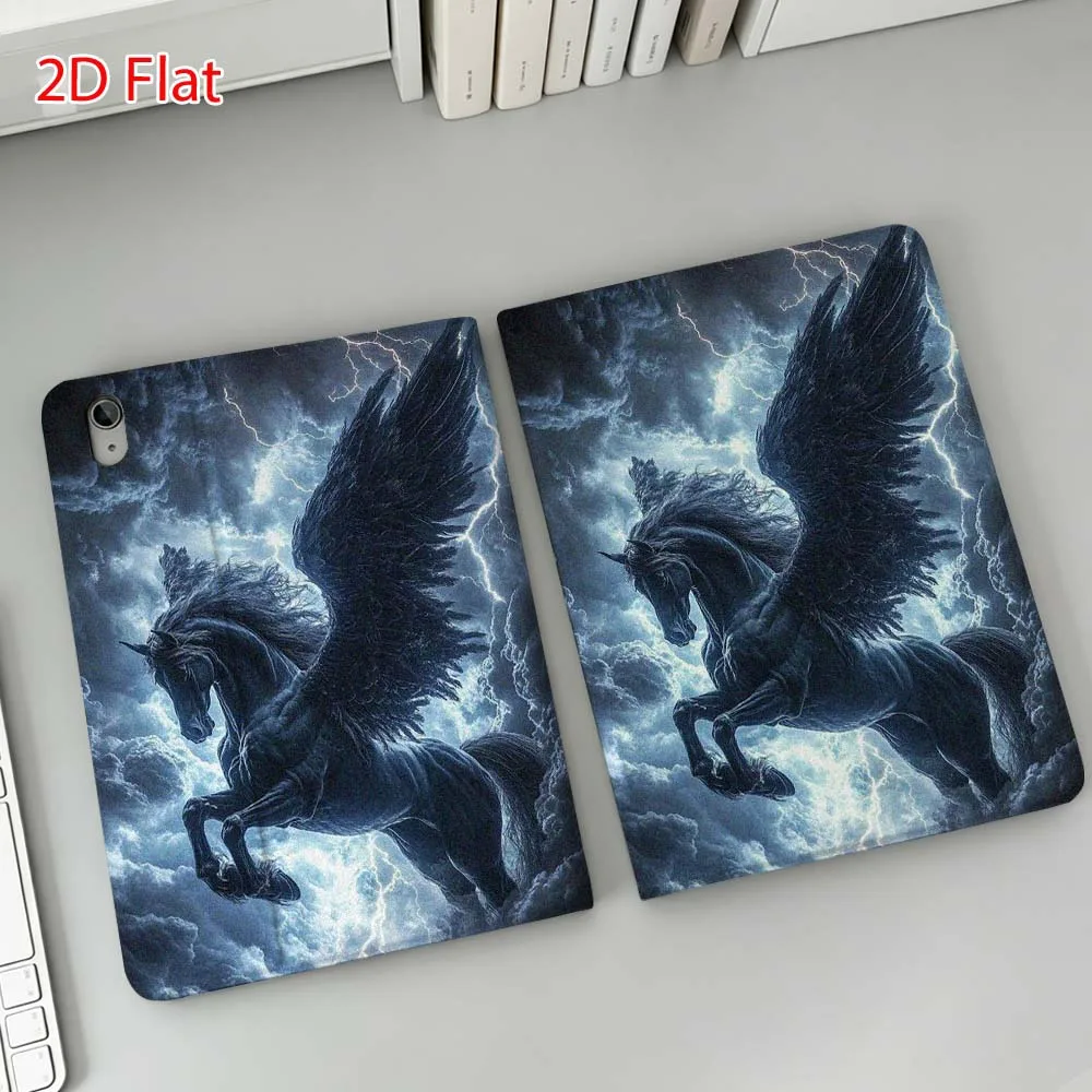 Running horse pattern Soft For Apple iPad Pro Mini A16 A17 A14 4 5 6 7 6th 12th 9Gen 12.9 11 13 M4 inch Tablet Case