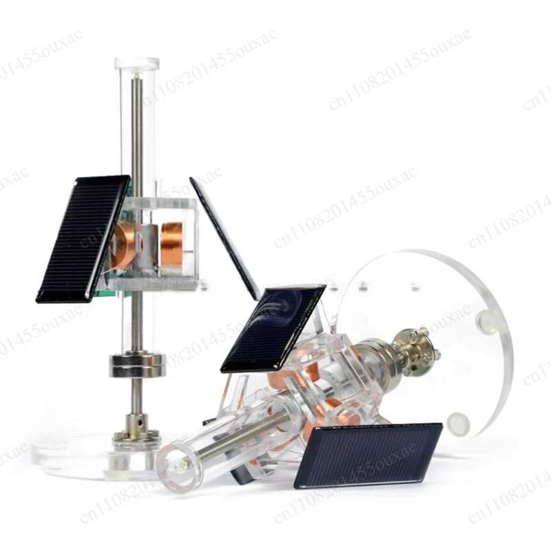 Three Sided Vertical Brushless Magnetic Levitation Solar Motor DIY Physics Experiment Educational Teaching Model
