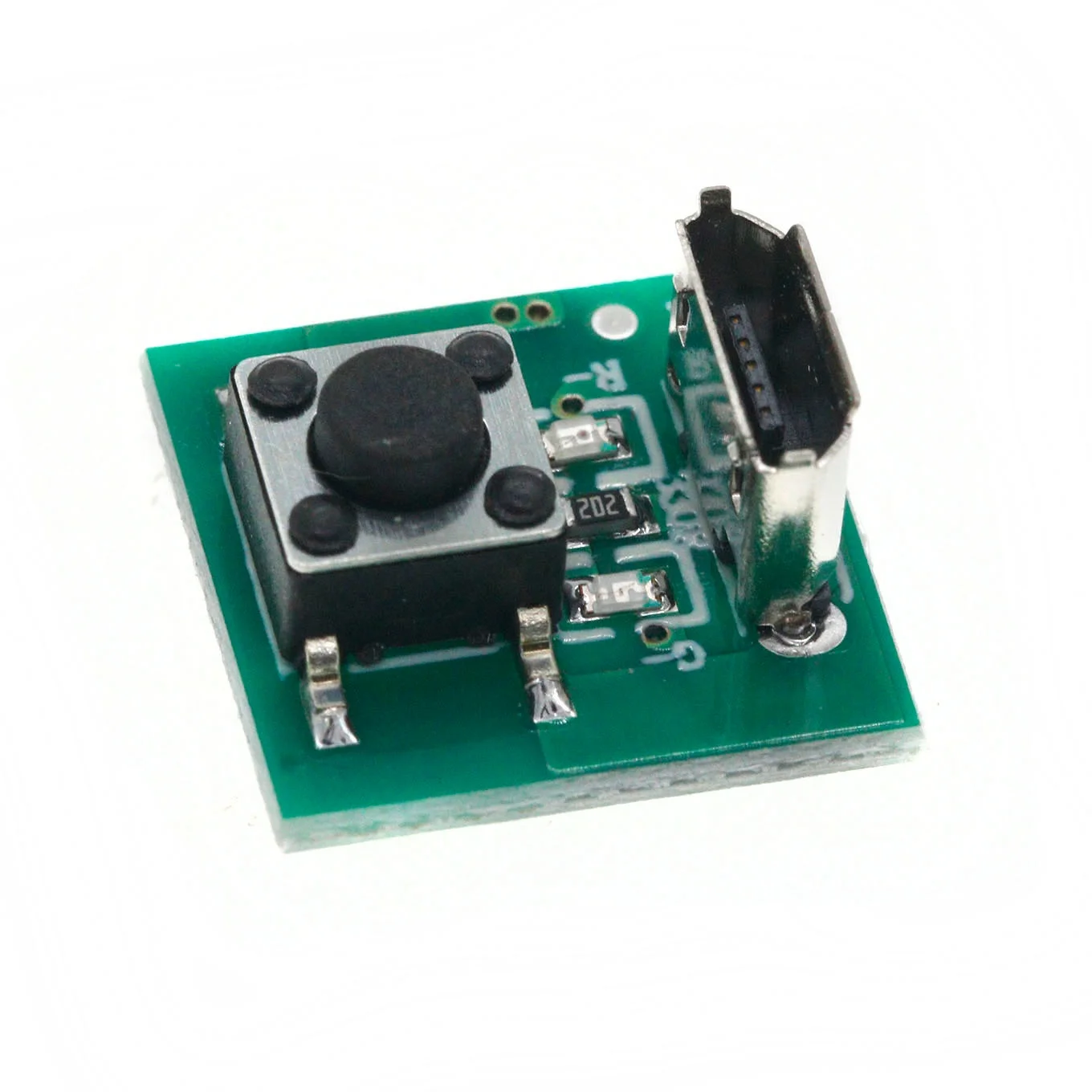 Strong light flashlight accessories Android charging port touch switch function diy module board two sets of led use