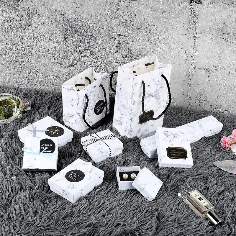 

ornament rings necklace earrings stud jewelry box to marble gift box gift bag boite dragees de mariage package