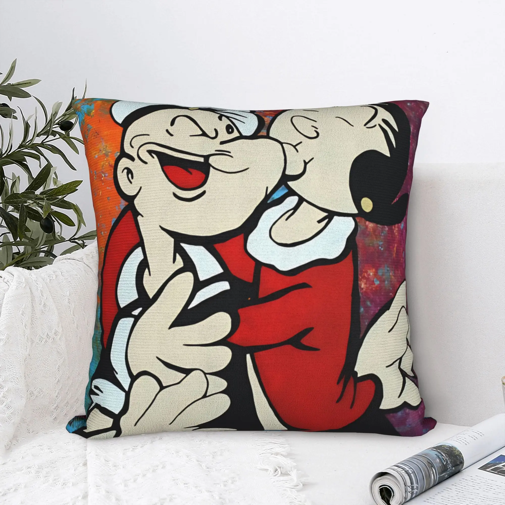 Bluto and Olive Oyl Pillow Case  Graphic Pillow Cover Novelty Pillowcases For Chair Sofa Home Decor