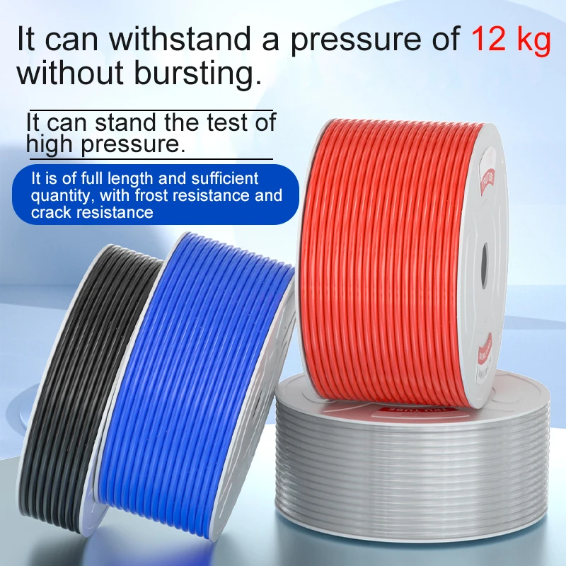 Pneumatic PU Air Hose - Air Compressor High-Pressure Tube, Explosion-Proof, Transparent, 4/6/8/10/12/14/16mm
