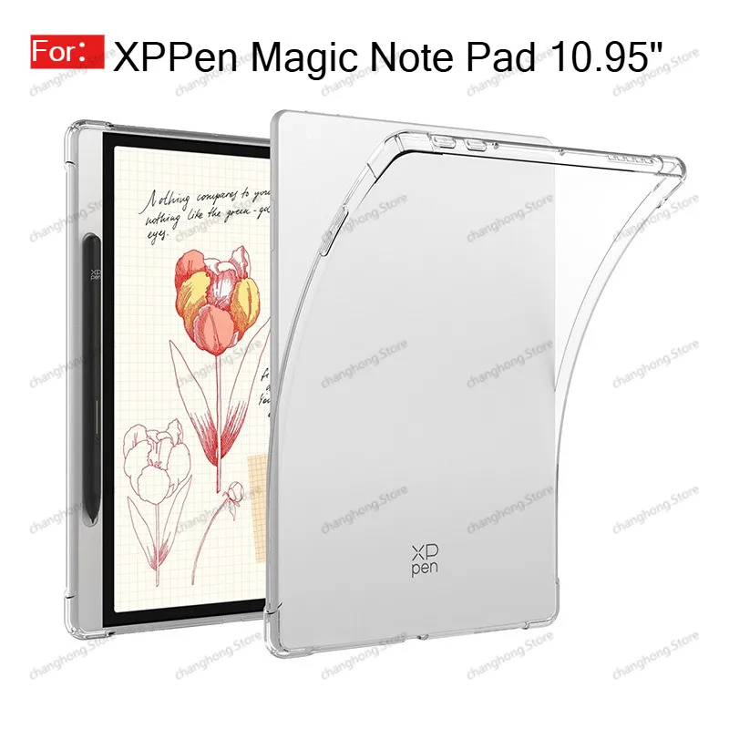 

For XPPen Magic Note Pad 10.95 ,MNP1095,10.95"with Thicken Corners & Pen Holder, Ultrathin Soft TPU Transparent Shell