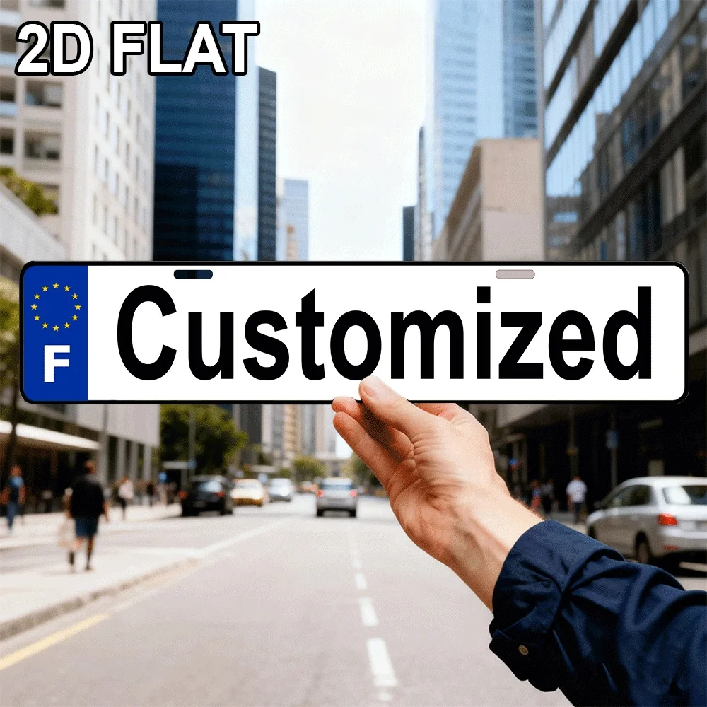 Custom License Plate Metal Wall Sign, Personalized Number Text Decor, Vintage Tin Plaque for Bar Garage, Great Gift for Car Love