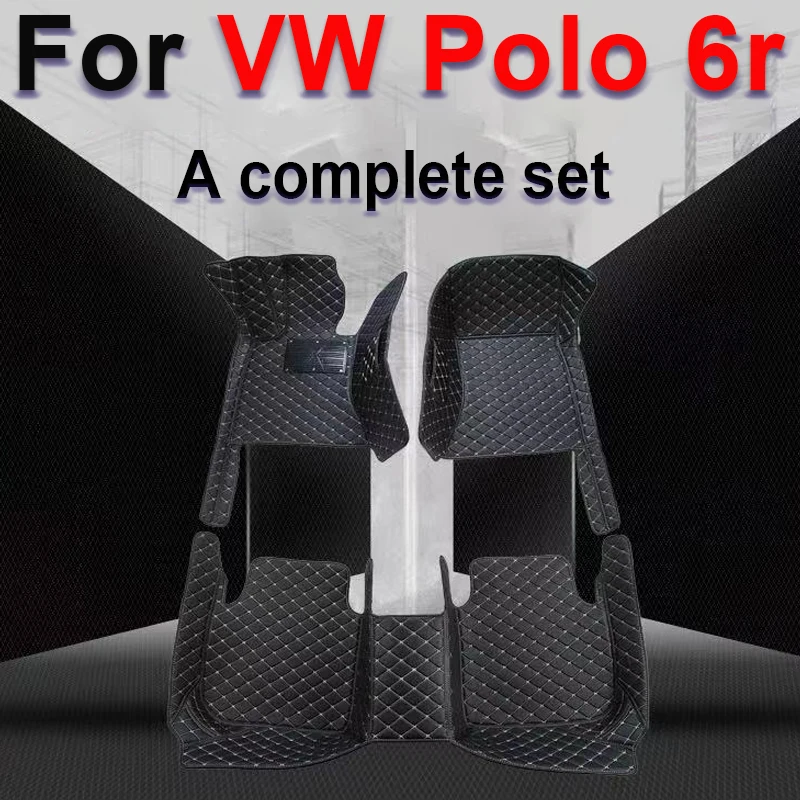 

Автомобильные напольные коврики на заказ для VW Polo 6r 2012 2013 2014 2015 2016, автомобильные роскошные кожаные коврики с полным покрытием для мужчин и женщин