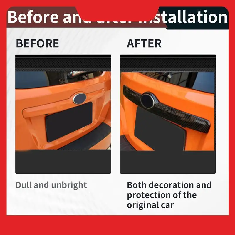 

Car ABS Carbon Fiber Rear Door Trunk Lid Cover Trim For Subaru XV 2012-2017 Accessories