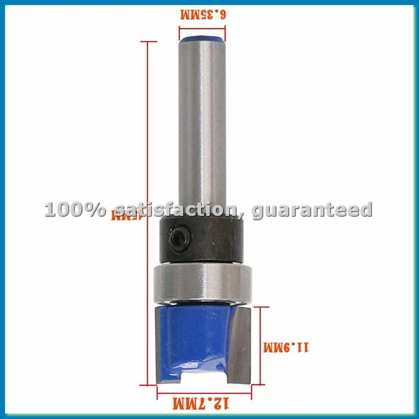 3Pcs 1/4 inch Shank Flush Trim Router Bits Pattern Template Router Bit Set Woodworking Top Bearing Milling Tools-ABFB