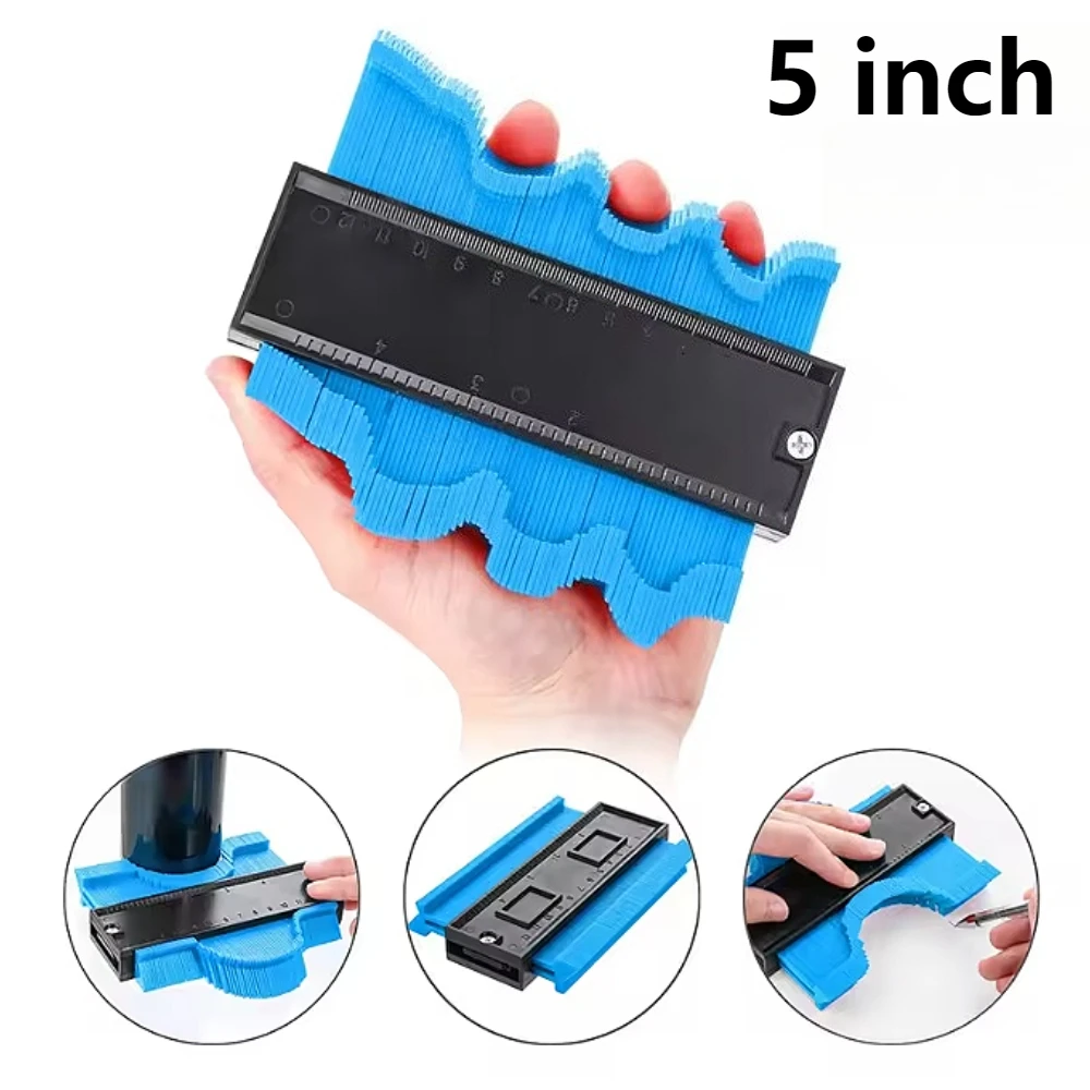 Jauge de copie de profil en plastique, jauge de Contour, duplicateur de carreaux, outil de marquage du bois, outil de stratifié pour carrelage, outil de mesure du sol