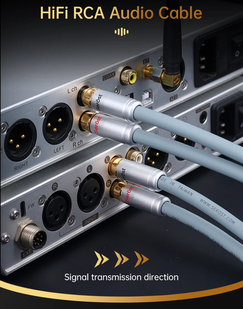 Serost Star HIFI 99,9999% OFC Sauerstofffreies Kupfer RCA-Signalkabel für CD, Heimkino, DSP, DAC, Verstärker, Auto-Audio, Kopfhörer – Detail 2