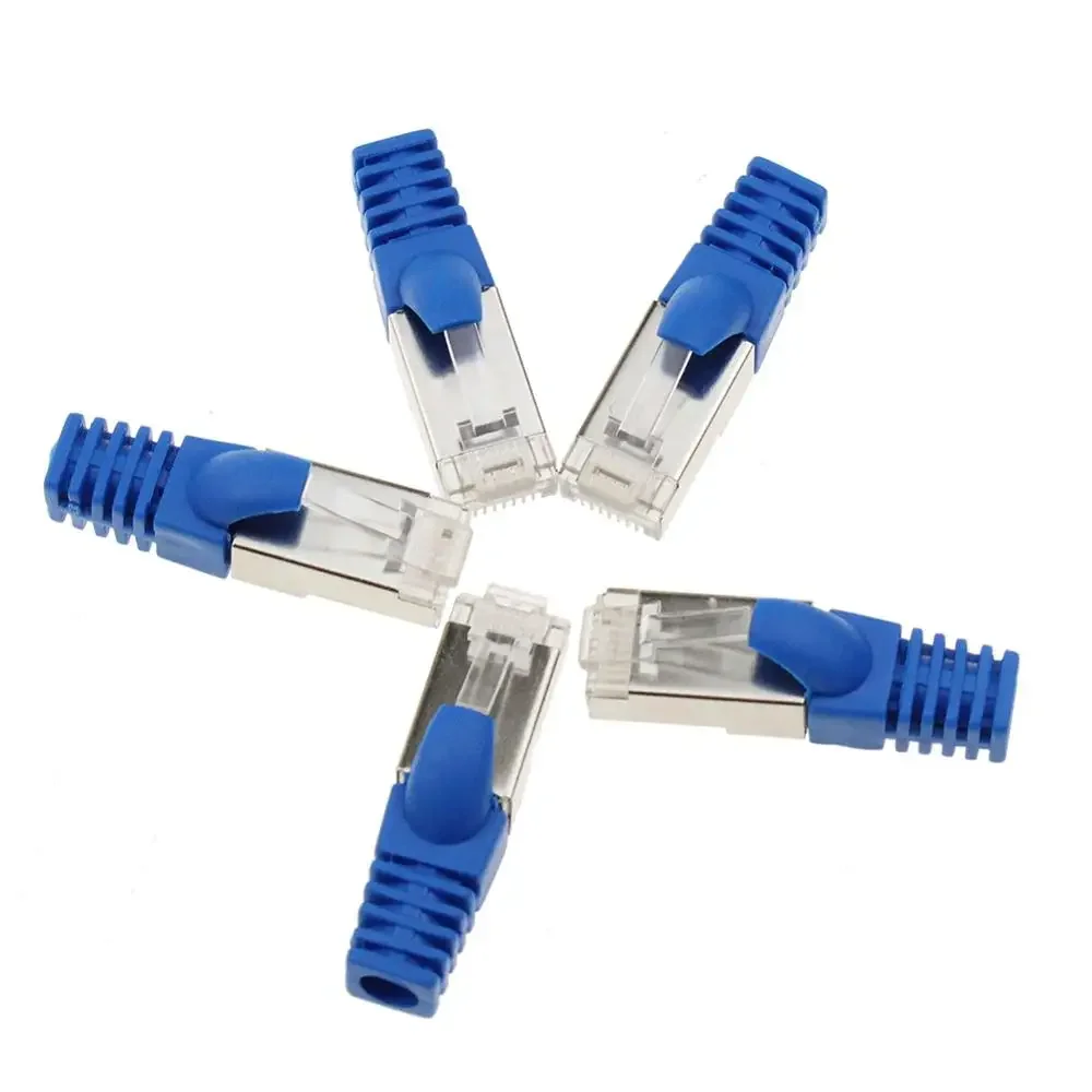 100 Pcs Cat5 Cat6 Strain Relief Boot, RJ45 Plug Connector Cover Modular Network Plug Connector Cap Cable Connector Boots