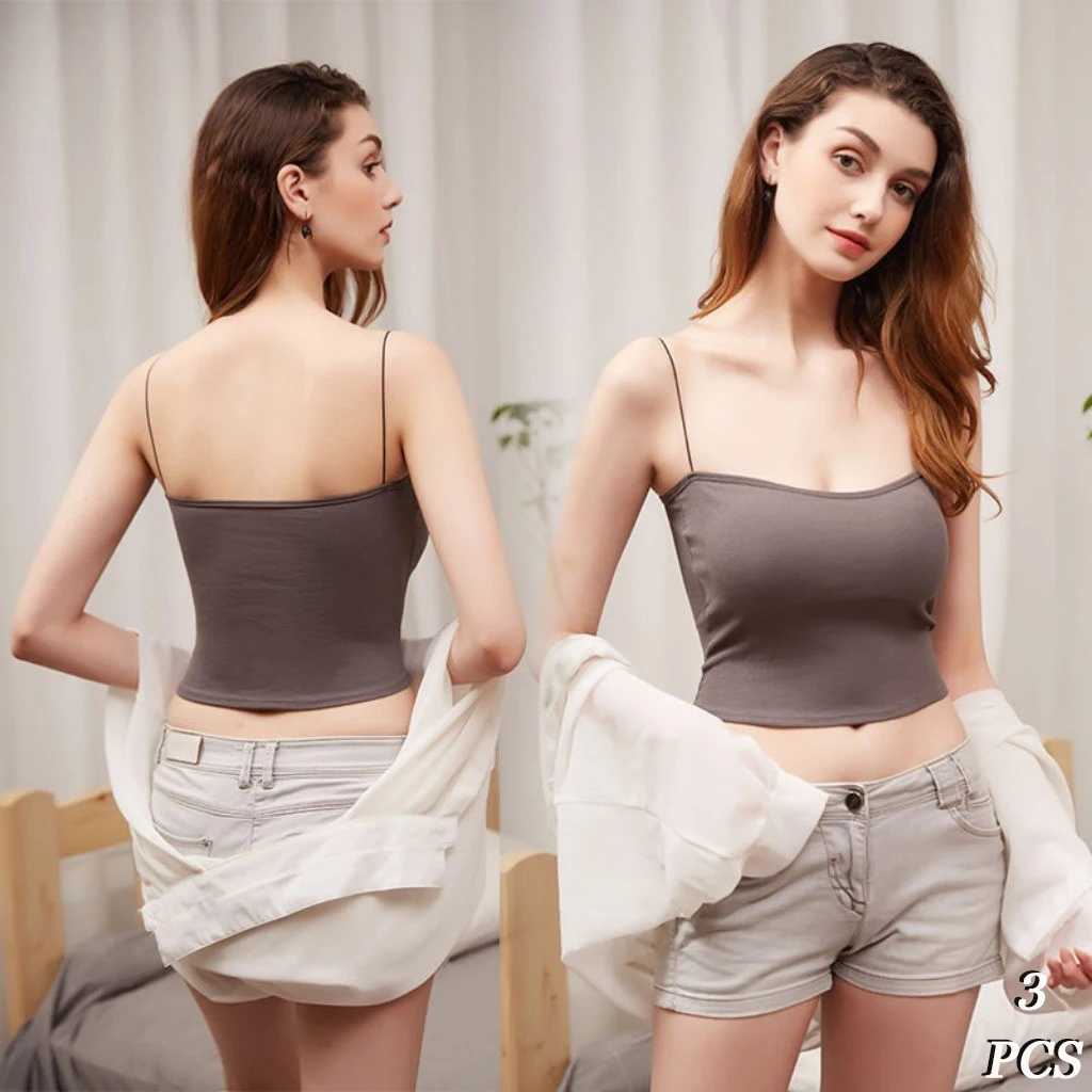 Bra for Woman Beautiful Back Tube Top Chest Pad U Shaped Vest Sling Tank Tops Tube Bra with Foam Sexy Seamless Push Up Bra