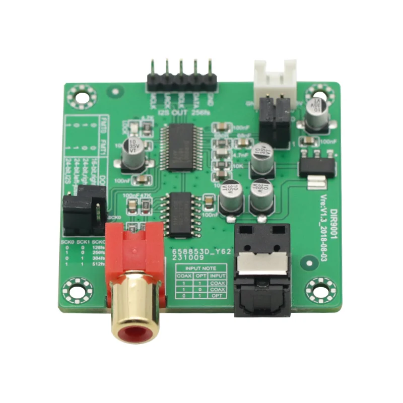 1 Stuks Dir9001 Module Fiber Coaxiale Ontvanger Spdif Naar I 2S Output 24bit 96Khz Gewijd Voor Dac Module