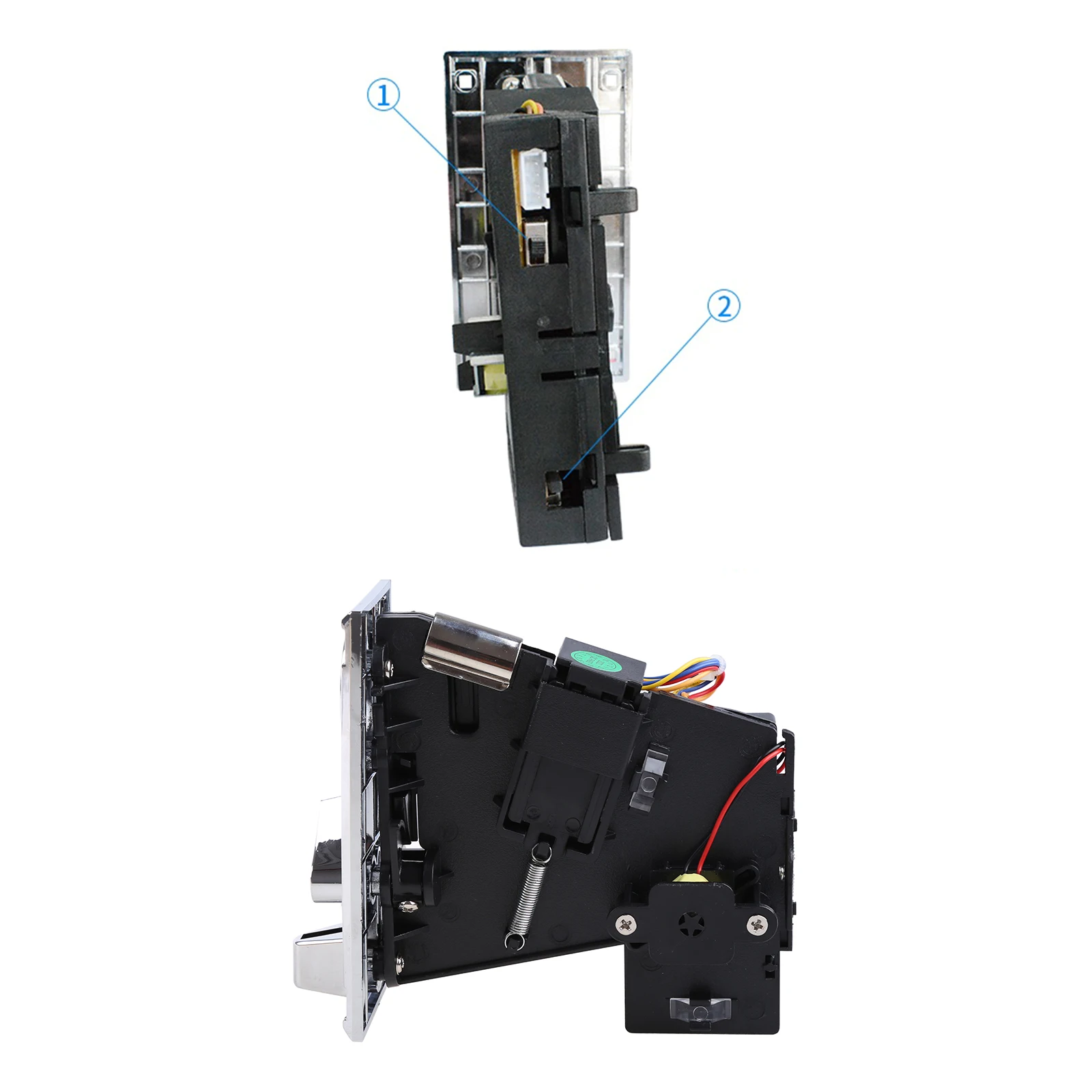 Multi Coin Acceptor Electronic Roll Down Coin Acceptor Selector Mechanism