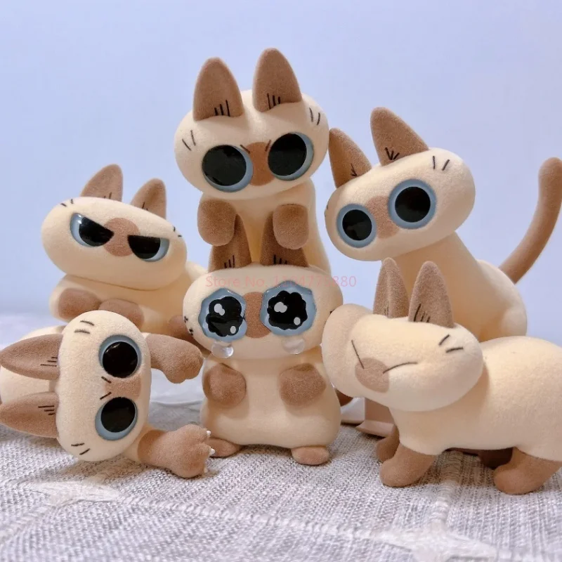 Heißer Verkauf Original Azuki Können Azukisan Täglichen Leben 2nd Serie Blind Box Siamese Katze Überraschung Desktop Ornament Nette Modell Weihnachten Geschenk