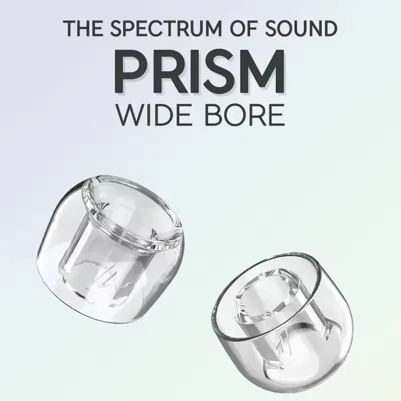 Divinus Prism Wide Bore LSR Earphone Eartips For 4-6mm Nozzle, Earphone Ear Tips for Dunu Davinci, AFUL Performer 5+2, JUZEAR
