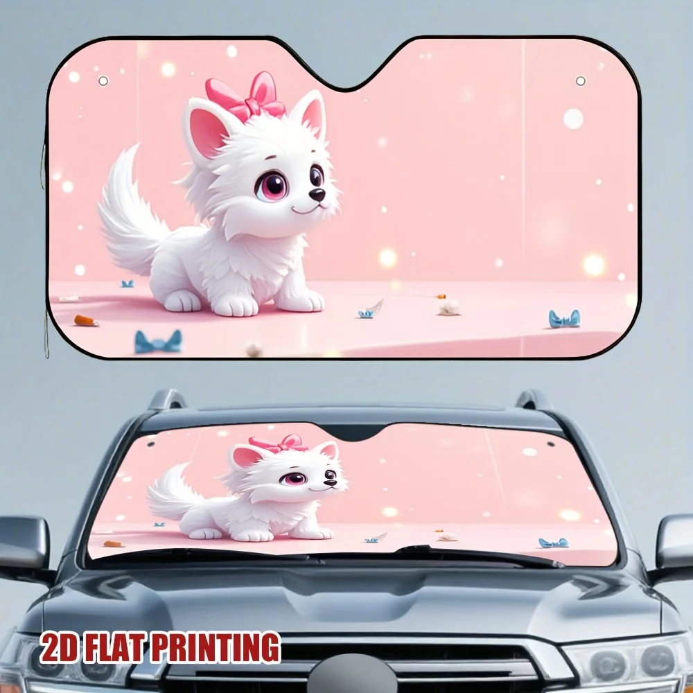 

1 шт. Рюкзак с подвесками для пастельных щенков — компактный и легкий, милый мультяшный дизайн собаки с акцентами с розовым бантом, подходит для автомобилей, грузовиков, SU