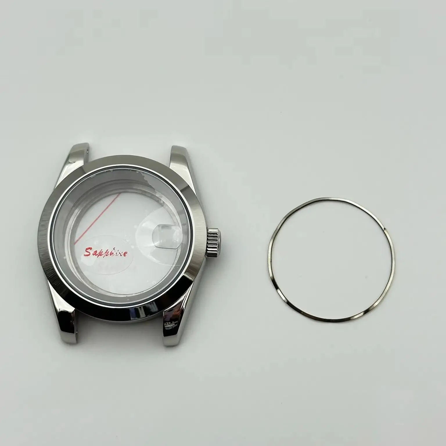

40mm Sapphire Glass Date Mechanical Watch Case - Stainless Steel, Compatible with NH35 Movement