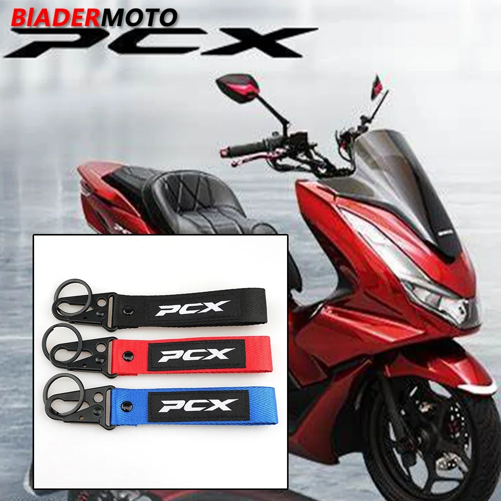 3 цвета мотоциклетный 3D брелок с вышивкой, аксессуары для ключей для Honda PCX 125 150 160 PCX125 PCX150 PCX160 2013 - 2023 2024