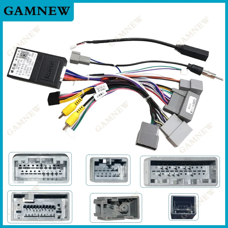 

Gamnew Car 16pin Audio Wiring Harness With Canbus BOX For Honda CRV 2.4L Stereo Installation Wire Adapter