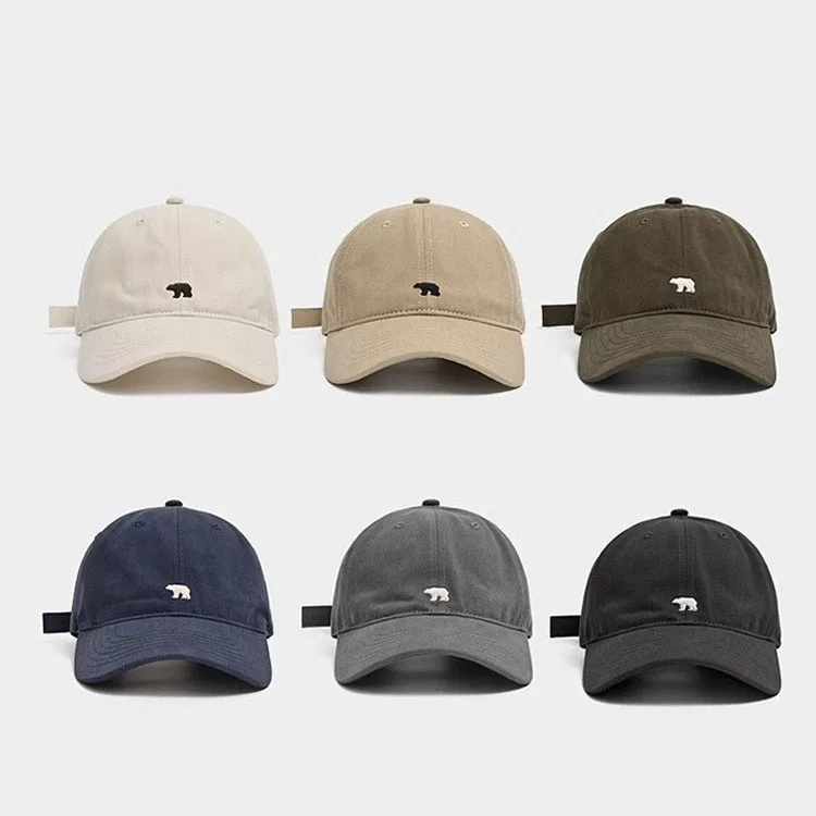Stylish Bear Embroidered Baseball Cap Sun Protective Breathable Adjustable Ideal Casual Hat Men Women Uni Baseball Cap