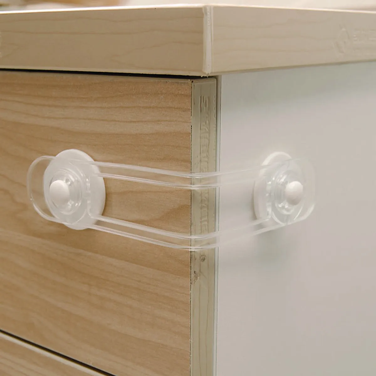 

12Pcs Baby Safety Drawer Lock Transparent No Tools Adhesive Cabinet Latch Childproof Anti-Pinch Baby Safety Locks for Drawers