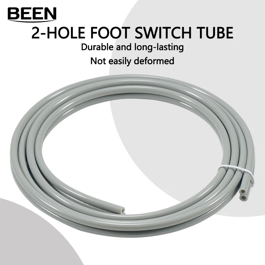 1.8-Meter Length Dental Chair Plastic Tube 2-Hole Foot Switch Tube for Dental Equipment