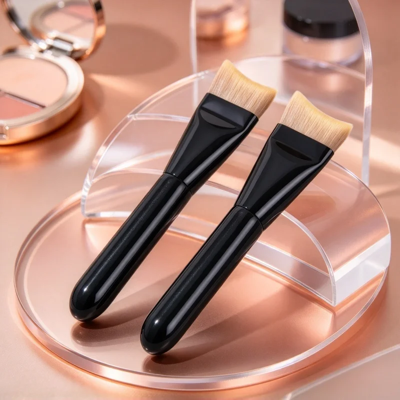 Crescent Moon  Brush Soft Synthetic Bristle No Brush Marks Liquid Foundation Blending Makeup Tool