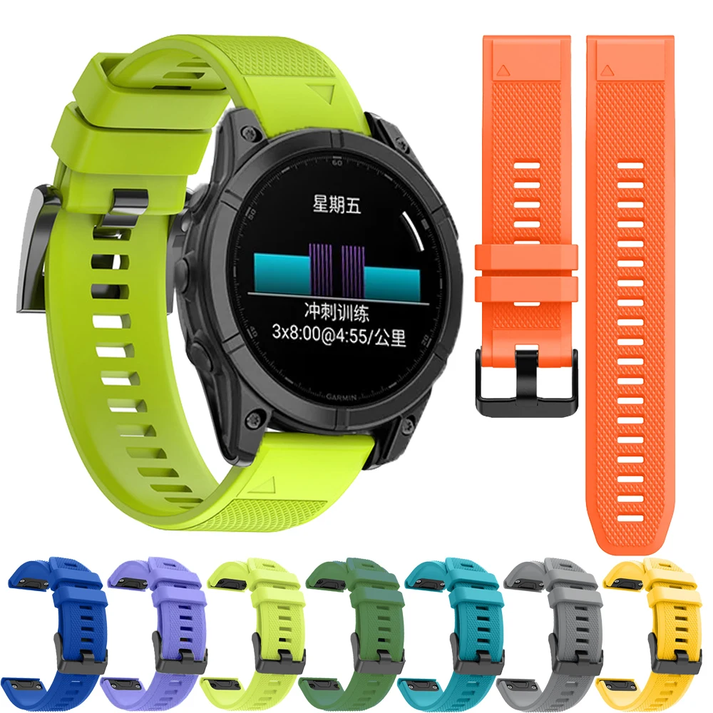 

Women Smartwatch Strap For 22mm 26mm Garmin Fenix 7 7X 5 6 5X 6X Pro Plus 3 HR Sapphire Soft Silicone Official Wrist Bracelet