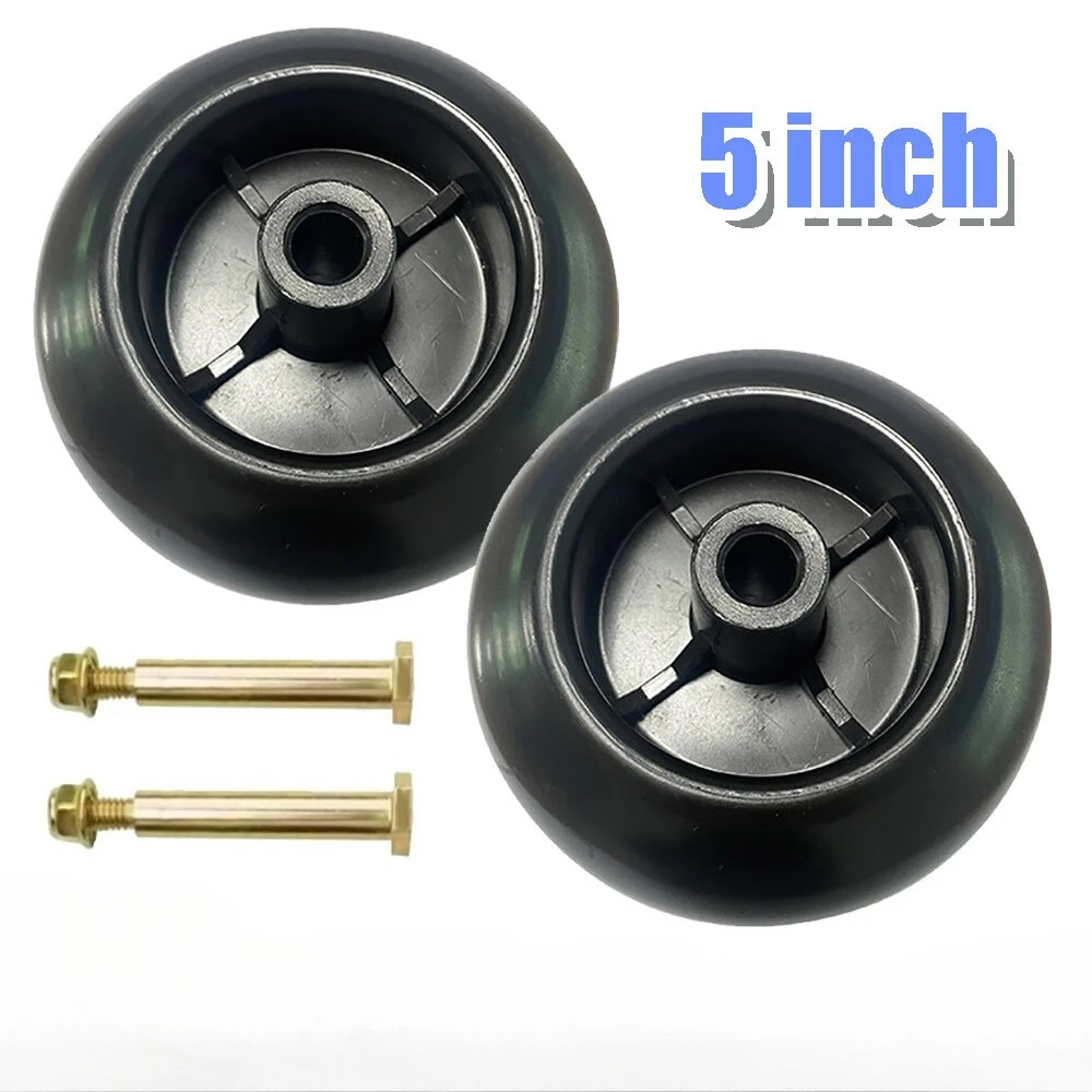 2Pcs 5 Inch Deck Wheels With Bolts Kit For Hustler Husqvarna Murray Toro Ariens Lawn Mowers New Replacement Parts