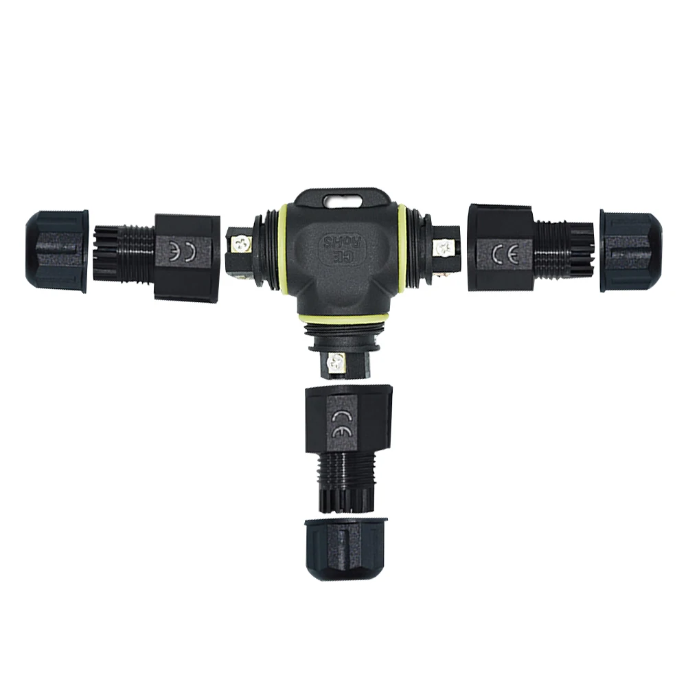 

3 Way Waterproof Connector Anti corrosion Terminal Adapter Electric Wire Cold Resistant UV Proof Flame Retardant Cable LED Power