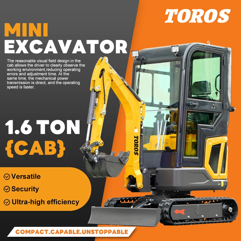 حفارة صغيرة 1.6 طن سعر حفارة جديدة حفر آلة حفار صغيرة هيدروليكية مخصصة للحفارات الصغيرة