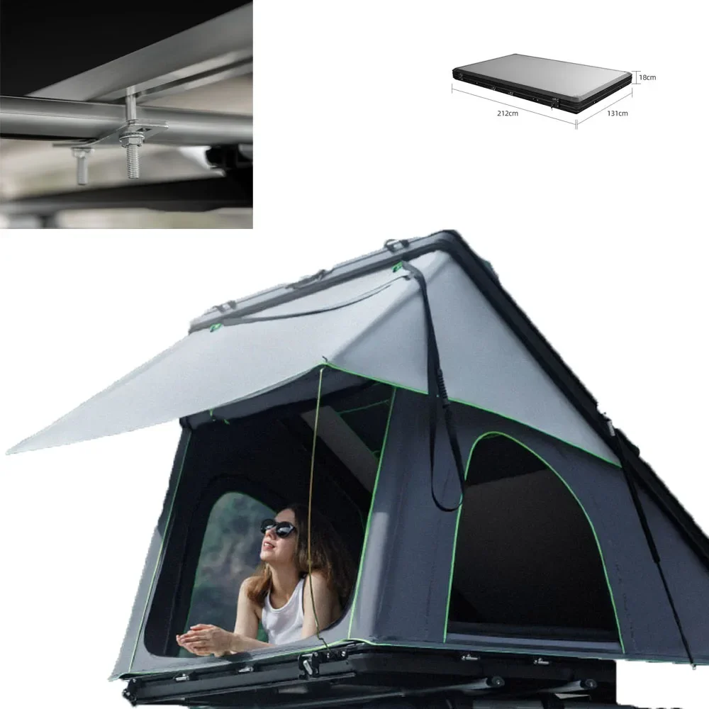 Custom Aluminum Hard Shell Car Roof Top Tent Outdoor Folding Camping Truck Rooftop Tent for SUV