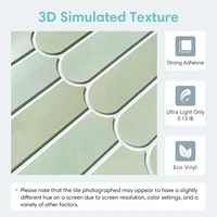 1/10pcs 3D Fish Scale Tile Sticker, Self-adhesive 3D Green Tile Backsplash for Kitchen Bathroom, Water Mold Resistant, 30x30cm 4