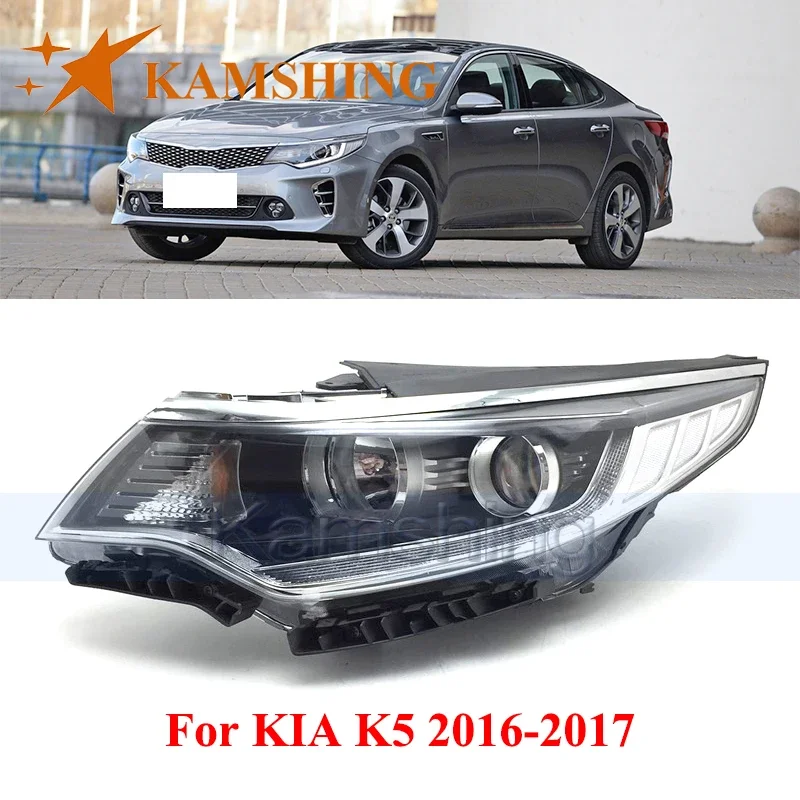 

CAPQX Front Bumper Headlight For KIA K5 2016-2017 Front Head Light Head Lamp Headlamp