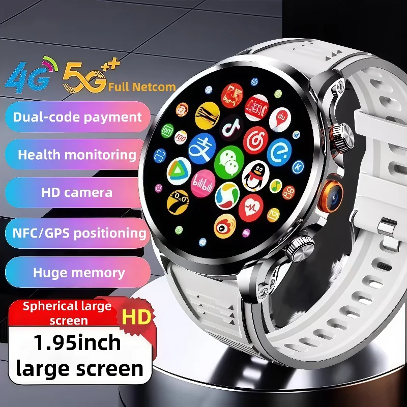

H18 Smart Watch With 500W Camera 128GB Storage 1 95 Inch IPS Display GPS WIFI Heart Rate Tracking Android 9 0 Smartwatch