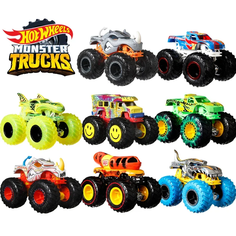 Original Hot Wheels Car Monster Trucks Big Foot modello in metallo Muscle Vehicle Off-Road Blaze Hummer giocattoli giganti per ragazzi regalo per