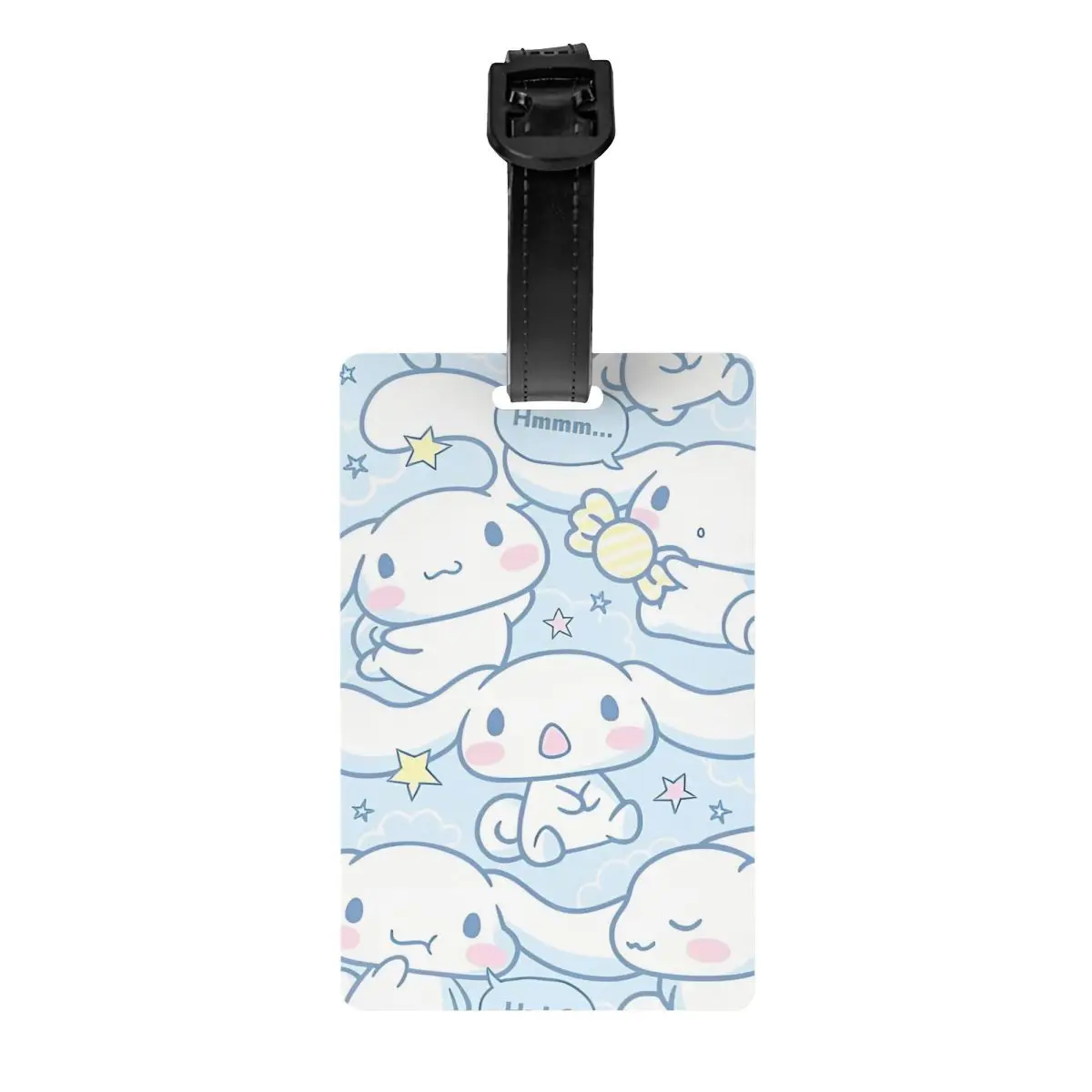 Sanurgente Cinnamoroll-Étiquette de bagage de dessin animé mignon, support de voyage, étiquettes d'embarquement de bagages, étui de sac, étiquettes d'adresse, étiquette de voyage, cadeau